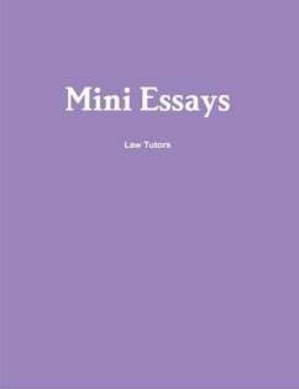 Mini Essay book to paas law school exam